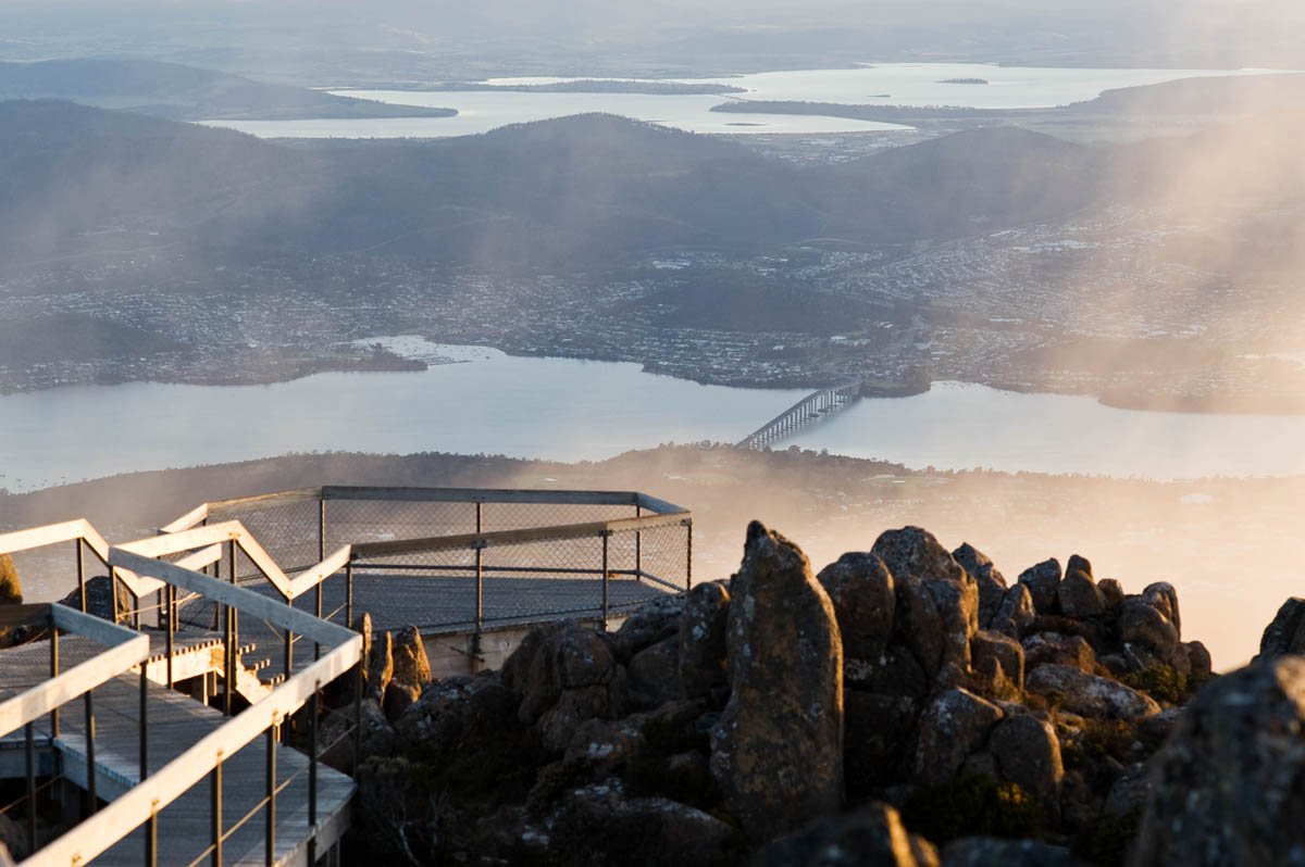 Hobart from Mt Wellington, Tasmania