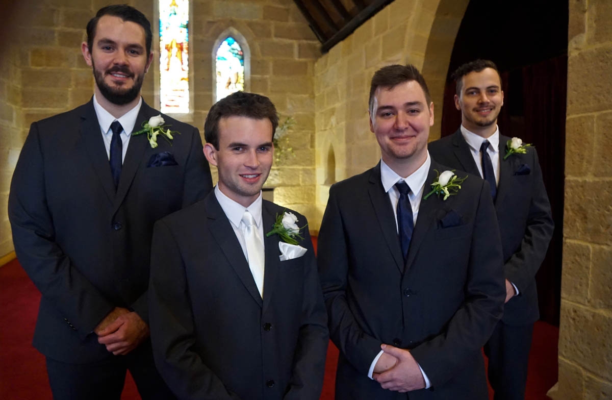 Groom and groomsmen