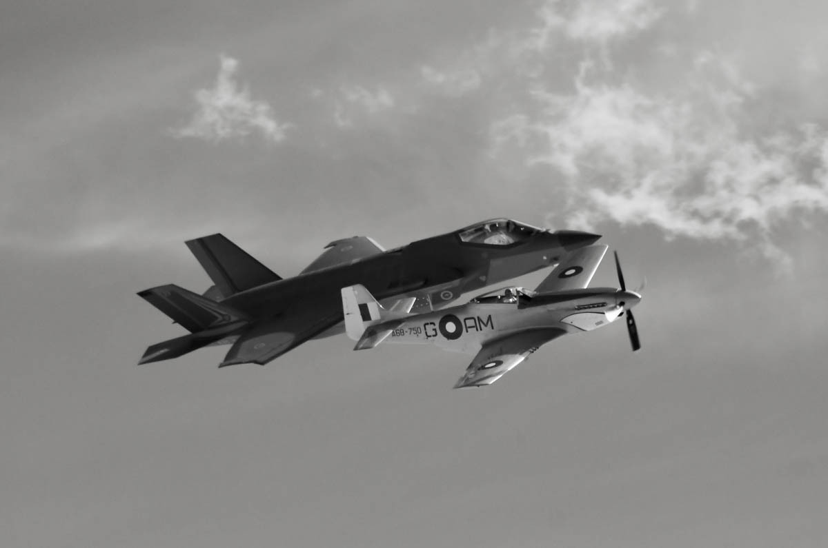 Lockheed Martin F-35A Lightning, CA-18 Mustang MK23